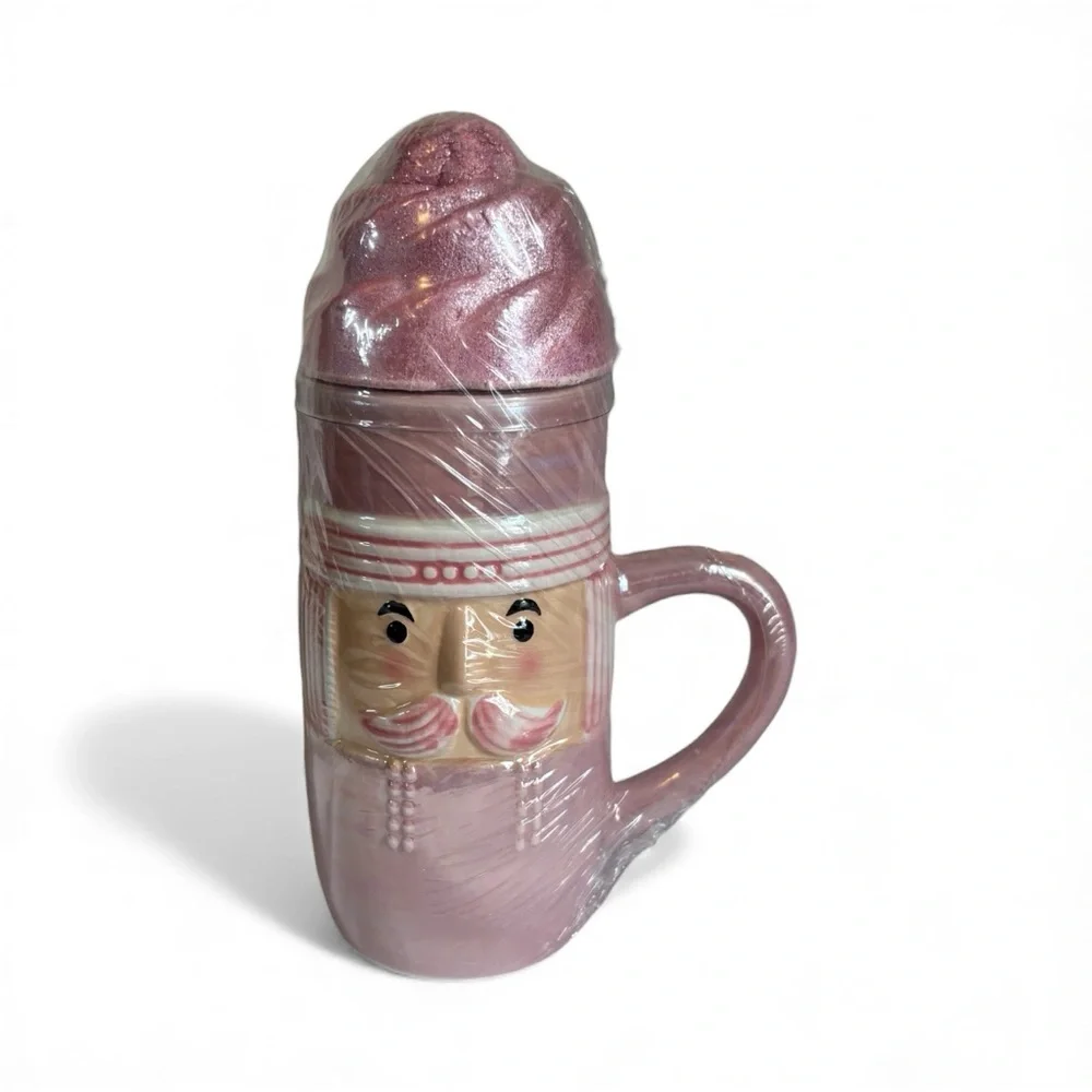 Pink Nutcracker Hot Chocolate Cup with lid